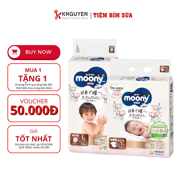  Bỉm Moony Natural Nội địa Nhật 