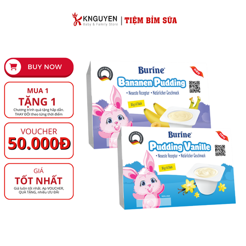  Cháo Sữa Pudding Burine vỉ 6x50g 