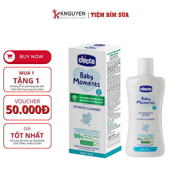  Gel vệ sinh vùng kín cho bé chiết xuất Hoa cúc Chicco 0M+ 