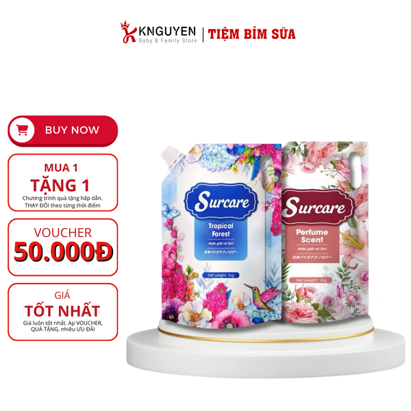  Nước giặt xả sinh học Surcare 2KG 