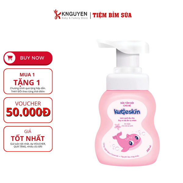  Sữa Tắm Gội Cho Bé Kutieskin 200ml 