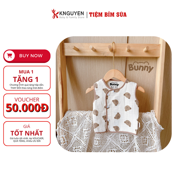  Áo Gile Xốp Trần Bông Bunny 