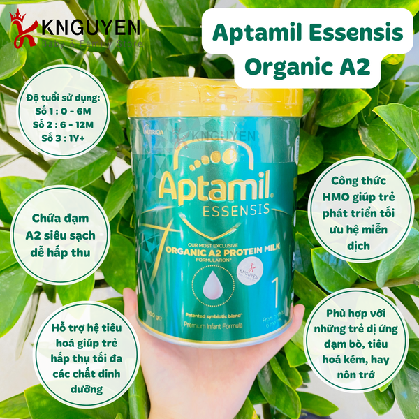  Aptamil Essensis Organic A2 900g Úc 