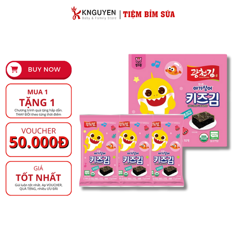  Rong Biển Ăn Liền Hữu Cơ Pink Fong Tách Muối (10gói x 1.5g) 