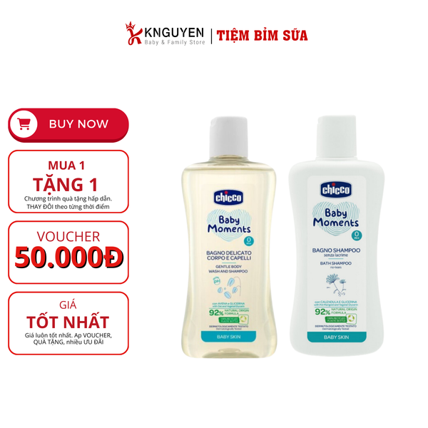  Sữa Tắm Gội Chicco 200ml (0m+) 