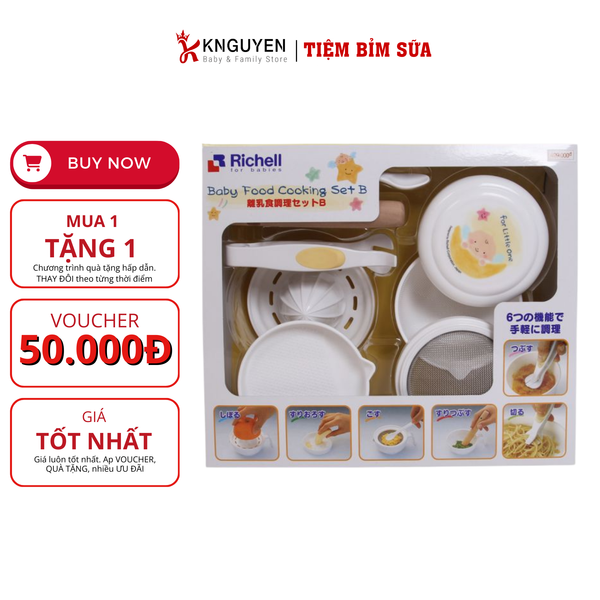  Bộ Chế Biến Thức Ăn Dặm Kiểu Nhật Richell 