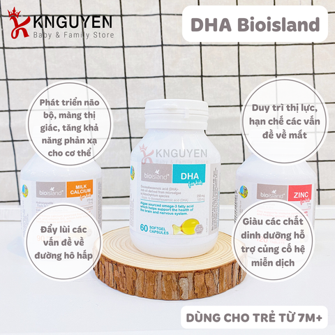  DHA cho bé - Bio island 60 viên 