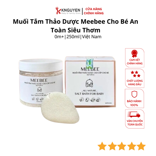  Muối Tắm Thảo Dược Meebee Cho Bé 0+ An Toàn Siêu Thơm 