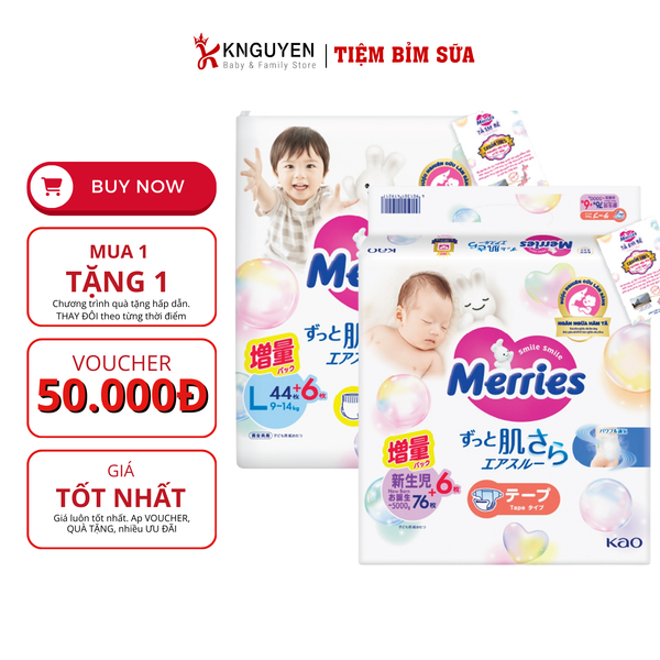  Bỉm Merries nội địa 