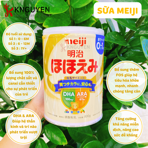  SỮA MEIJI LON 800G NHẬT 