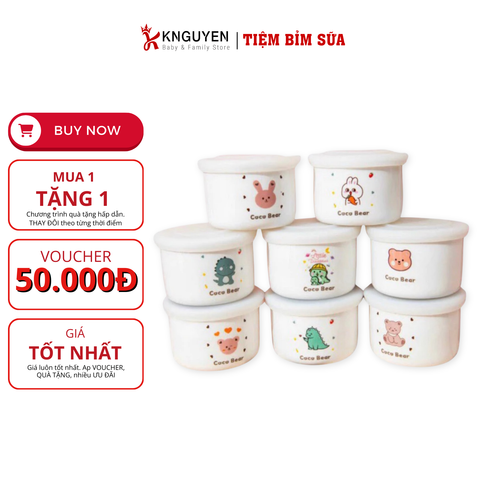  Hũ Sứ Chia Vạch Coco Bear 