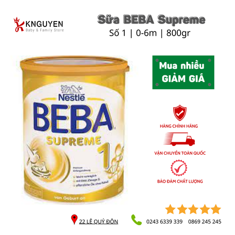  Sữa bột BEBA Supreme Đức 800g 