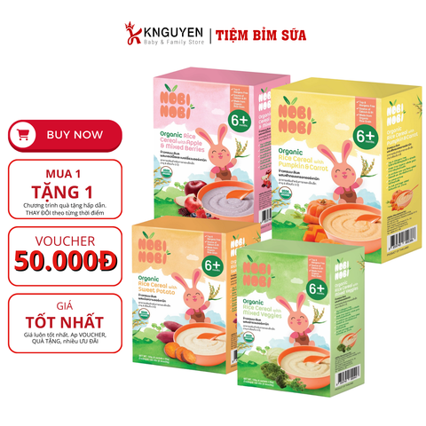  Bột gạo ăn dặm hữu cơ Nobi 120g (Từ 6 tháng tuổi) 