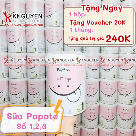  Sữa Công Thức Hữu Cơ Popote Bio Pháp (800g) 