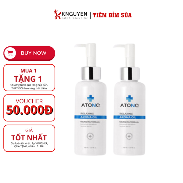  Dầu Massage Thuần Chay Relaxing Aroma Oil Atono2 Cho Mẹ Bầu Và Bé Sơ Sinh (150ml) 