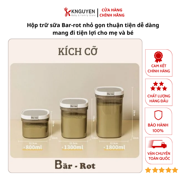  Hộp trữ sữa Bar-rot nhỏ gọn thuận tiện dễ dàng mang đi tiện lợi cho mẹ và bé 