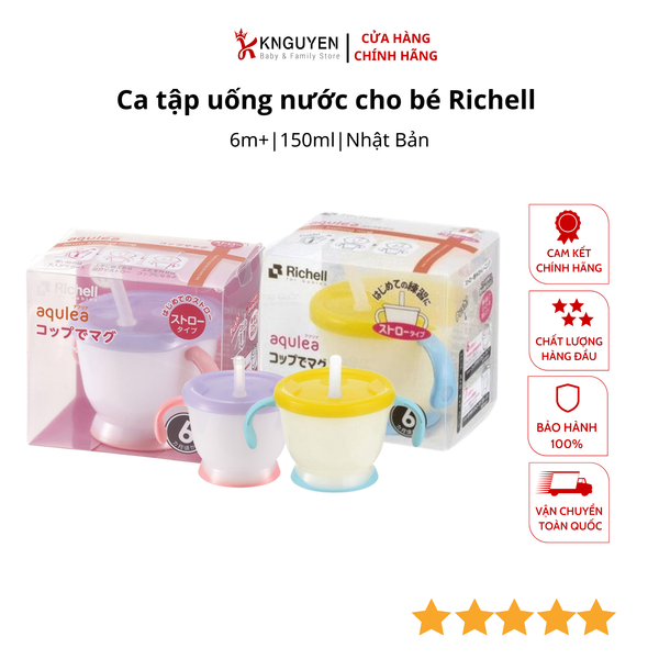  Ca tập uống nước cho bé Richell 150ml 
