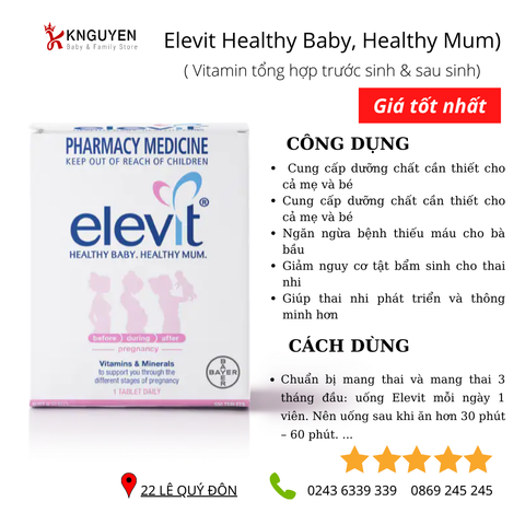  Elevit bầu 100 viên 
