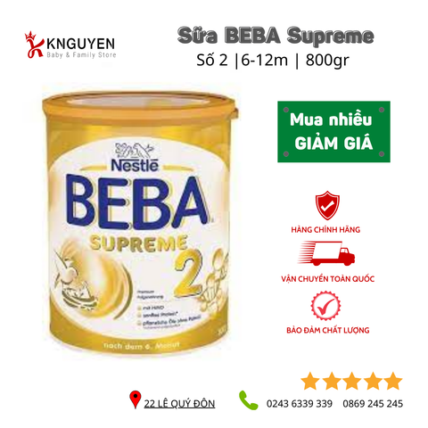  Sữa bột BEBA Supreme Đức 800g 