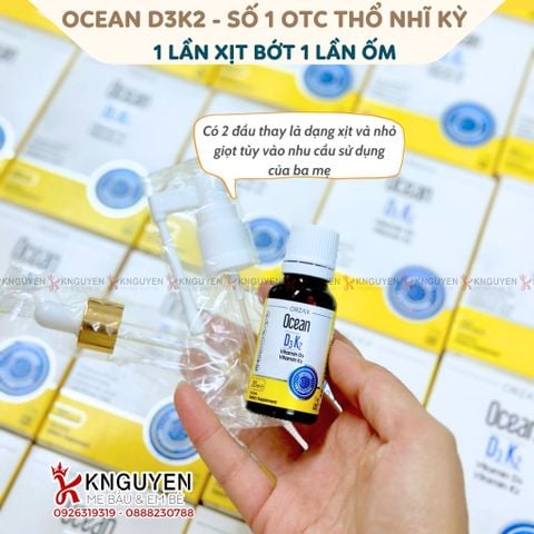  Ocean D3K2 Hỗ Trợ Bổ Sung Vitamin D3, K2 Cho Trẻ chai 20ml 