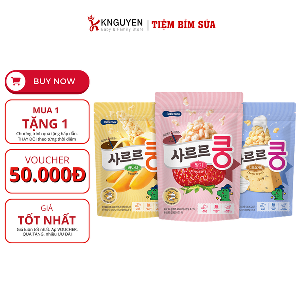  Bánh Bỏng Ngô BeBecook bổ sung lợi khuẩn (12m+) 