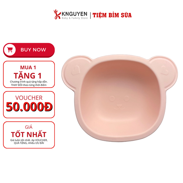  Bát Ăn Dặm Silicone Hình Gấu - Mum BéBé 