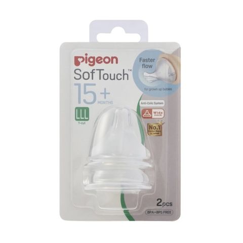  Núm Ty Silicon Pigeon Siêu Mềm – Vỉ 2 núm 