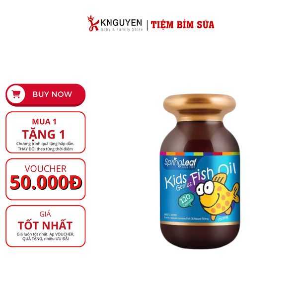  Dầu cá Spring Leaf Kids Genius Fish Oil 