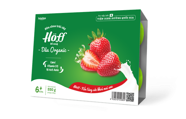  Sữa chua Organic  Hoff 6M+ (Vỉ 6 hộp x 55g) 