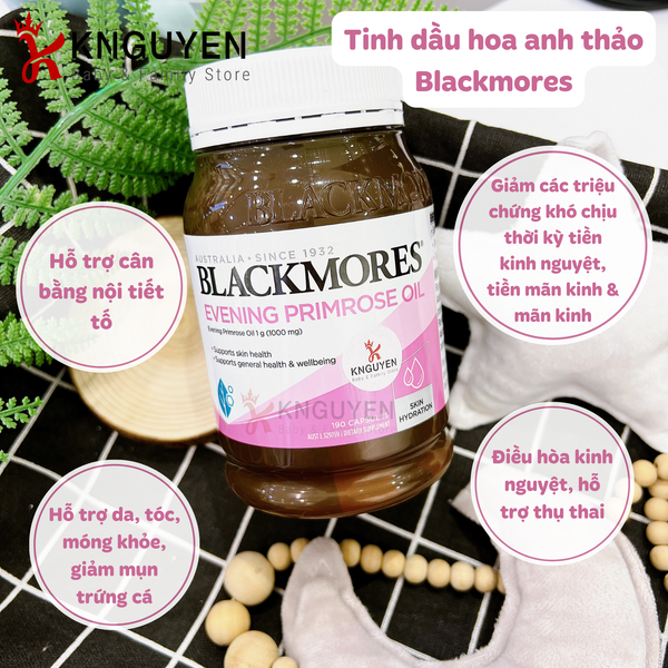  Tinh dầu hoa anh thảo - Blackmores 190 viên 