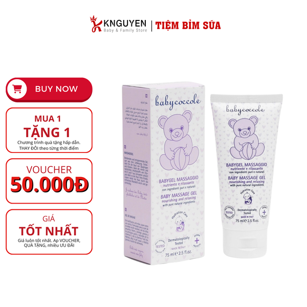  Gel massage chiết xuất hạnh nhân Babycoccole 75ml 0M+ 