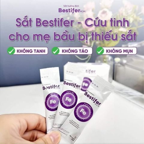  Sắt nước hướng đích Bestifer Mom cho mẹ bầu và sau sinh, hộp 24 gói 