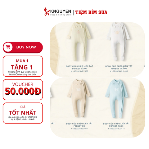  Body cúc chéo liền tất Forest 