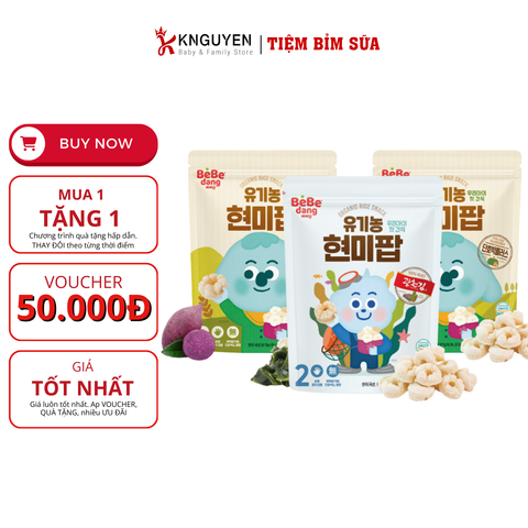  Bánh Gạo Lứt Hữu Cơ Bebedang (50g) 