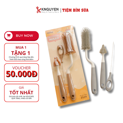  Bộ Cọ Bình Sữa Misso Tobe 