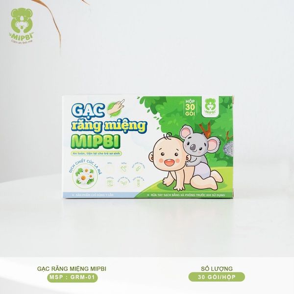  Gạc răng miệng Mipbi (hộp 30 gói) 