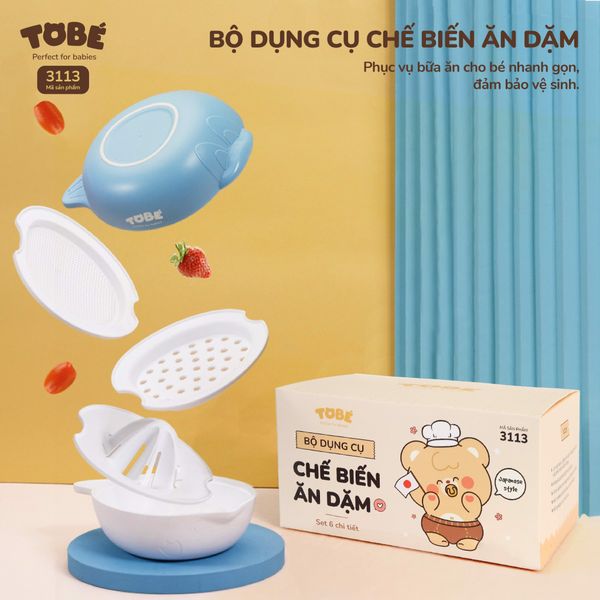 Bộ dụng cụ chế biến ăn dặm 6 chi tiết Tobe MS 3113 