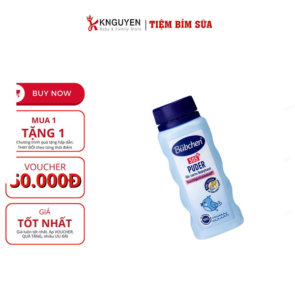 Phấn Rôm Chiết Xuất Thiên Nhiên Bubchen SOS Puder 80g (0M+) 