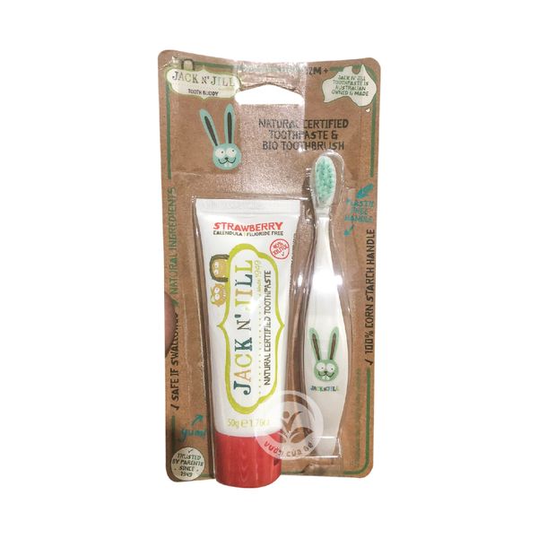  Bộ bàn chải & đánh răng hữu cơ cho trẻ em Jack N' Jill 50gr - Từ 6m+ 