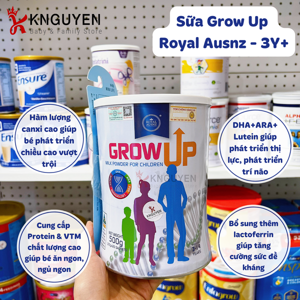  Sữa Tăng Cao Grow Up Royal Ausnz (3-14 tuổi) 