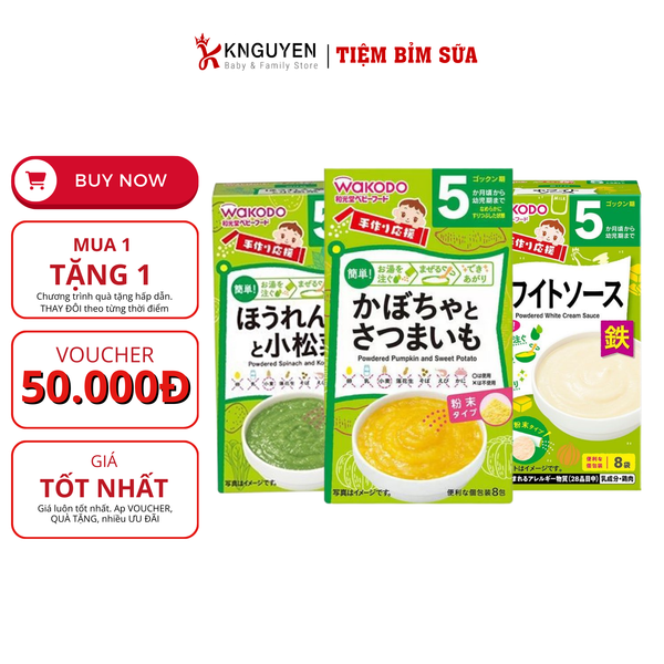  Bột ăn dặm Wakodo 5m+ 