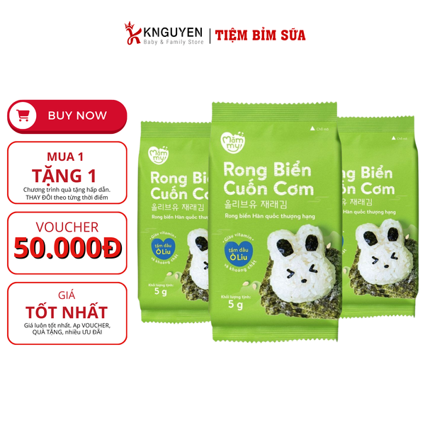  Set 3 gói rong biển cuốn cơm Mămmy (3x 4,5g) 