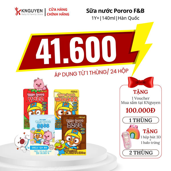  Sữa nước Pororo F&B 140ml 