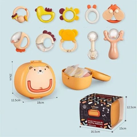  Bộ 10 món Đồ chơi xúc xắc, lục lạc gặm nướu Dumoon 