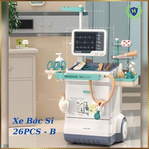  Bộ đồ chơi bác sĩ khám bệnh xe đẩy nhập khẩu cao cấp cho bé 