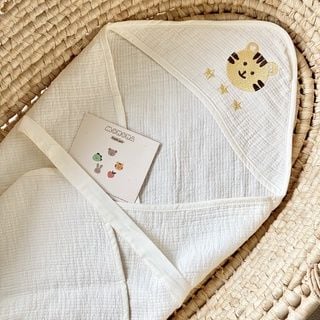  Ủ Đón Bé Trần Bông Monona Thêu Họa Tiết (50*70cm) 