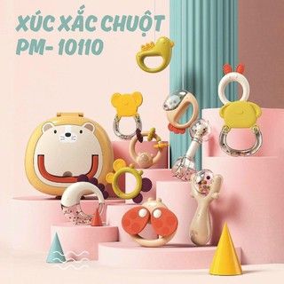  Bộ Xúc Xắc Gặm Nướu Cho Bé 10 Món Duhoon PM - 10110 Có Hộp Đựng 