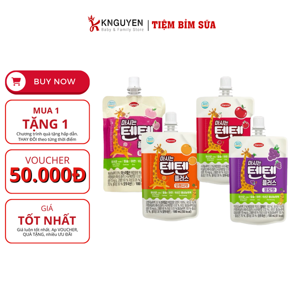 Nước Hồng Sâm Hoa Quả Tenten Hanmi 100ml (1y+) 