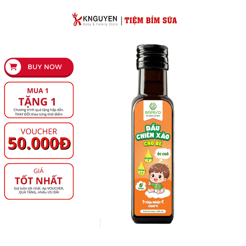  Dầu chiên xào cho bé ăn dặm Anpaso - 100ml 