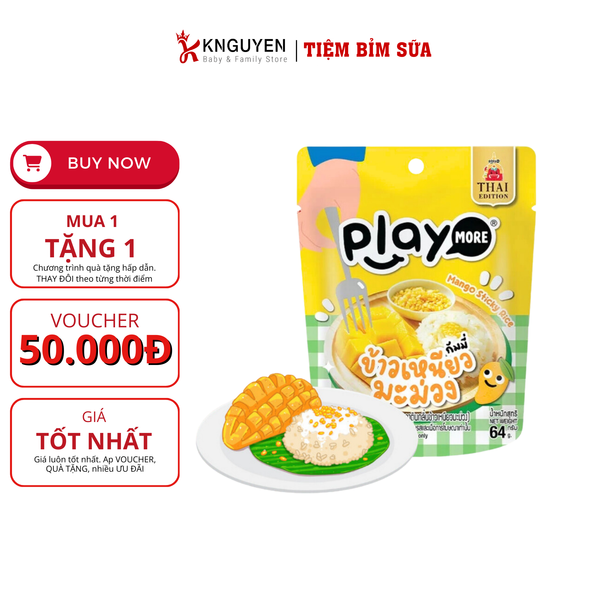  Kẹo dẻo xôi xoài Playmore 64g 
